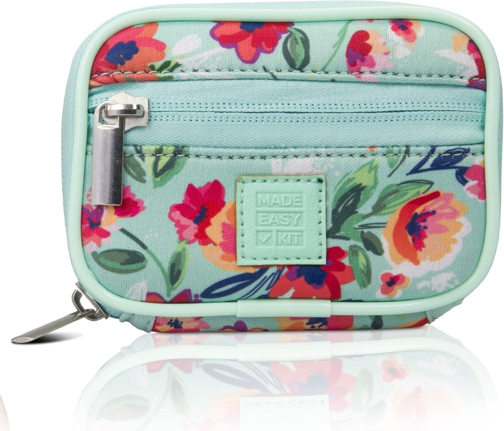 Lavet Easy Kit Pill Case - Ugentlig Medicin Organizer med Aftagelige Syvende-Dag Vitamin & Supplement Box - Premium Neopren til Rejse Purse Tilbehør (Teal)