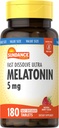 Sundance Melatonin 5mg Tabletterne er 124; 180 Vegetartal er 124; hurtig opløsning er 124; Natural Berry Flavor er 124; Vegetar-, Non- GMO og Gluten Free Supplement