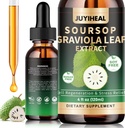 4 Fl Oz Soursop Graviola Liquid Drop for Cell Support, Immunboost, Soursop Bitters Liquid, Soursop blade, Soursop Multivitamin Drops, Herbal Good, Sugar / Gluten Free, Natural Flavor