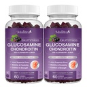 Mulitea Glucosamin Chondroitin Gummies - Ekstra styrke fælles støtte supplement med MSM & Elderberry til naturlige fælles, Antioxidant immunforsvar for voksne, Mænd & Women- (2 Pack)