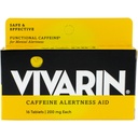 Vivarin, koffein piller, 200mg koffein i hver tablet, sikkert og effektivt hjælper dig med at blive vågen, Alerness Aid, Energy Supplement, 16 tabletter - 1 pakke