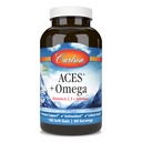Carlson - ACES + Omega, Vitamin A, C, E & Selenium + Omega- 3s EPA og DHA, Sundhedsstøtte, 180 Softgels