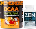 Nutrologi Zen Natural Magnesium Supplement (30 Servere) & Nutrologi BCAA Natural, Plant Based BCAA Powder, Orange Kokosmel Flavor (30 Servere)