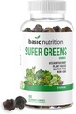 SuperGreens Blended Gummies med essentielle Vitumes Measures 124; Natural Raspberry Flavor Measures 124; Understøtter fordøjelse, lever & immunfunktioner Measures 124; Non- GMO Plant- baseret, Vegan, Gluten- Free & Gelatine Free