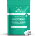 Viter Energy Coffeined Mints 40mg Coffein, B Vitamin, Sukker Free. (Pebermynte, 8oz, Bulk Bag)