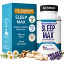 Dr. Nandi 's Sleep Max Natural Sleep Aid - Magnesium, GABA, 5-HTP & Taurine - REM Sleep & Deep Sleep Supplement uden Melatonin - Non-Habit Danning Vegansk Urte Sleep Aid - Non-GMO - 60 kapsler