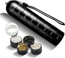 Ugentlig Pill Organizer, 7 dages ekstra stor kapacitet Pill Box Case, Pill Holder Container, Vandtæt og stort Segment for Holding Supplements, Vitaminer, Fish Oil and Medicine (sort)