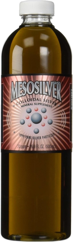 MesoSilver ® 20 ppm kolloid sølv, 500 ml / 16, 9 Oz