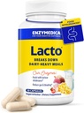 Enzymedica Lacto, Advanced Lactase Pills for Dairy Support, Hjælper Break Down Lactose, Casein & Fat, Dairy Relief Pills, Vegan, 30 kapsler