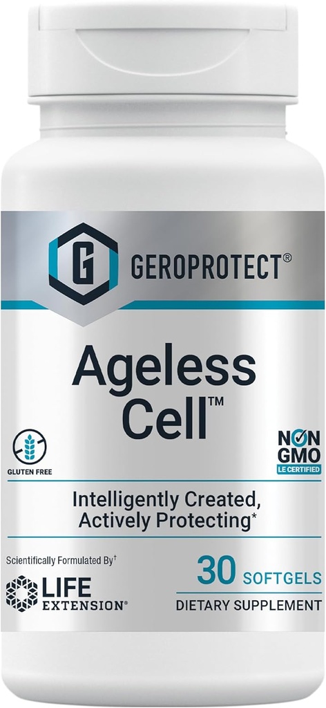 Life Extension GEROSPEKT ® Agustless Cell ™, Cellular Health, Sund Aging, Vitamin E, N- Acetyl- L- cystein, Green Tea Extract, myricetin, Gluten Free, Non- GMO, 30 softgel
