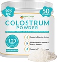 Colostrum Powder - Over 40% IgG - Første 4-6 timers malkning Grass Fed Colostrum - Bovine Colostrum - USA Midtvesten Pasture Raised Colostrum Supplement Powder - Unflavored Bovin Colostrum Til mennesker - 120g