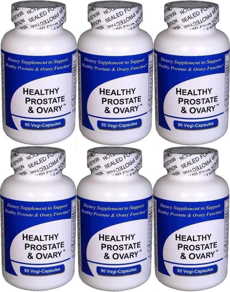 Sund prostata og æggekapsler 6- Pack (6 Flasker indeholder i alt 540 Kapsler) - Koncentreret urteblus - Natural Kosttilskud - Indeholder vietnamesisk Crinum Latifolium Herb Uddrag & andre urter - Prostata Nutrition