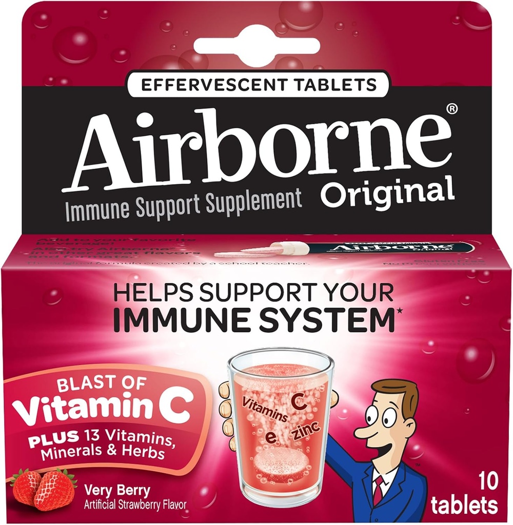 Luftbårne immunsupporttillæg, meget berry, 10 Greve