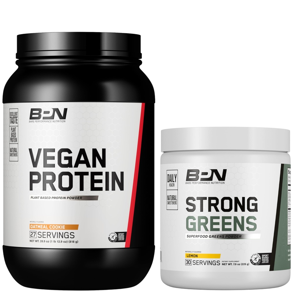 BPN Vegansk havregryn Cookie Protein + Strong Green Lemon Bundle