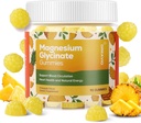 90 Grev Magnesium Glycinate Gummies 400mg w / Ashwagandha Supplement - Sukker fri Zink Magnesium Glycinate Supplement Ashwagandha Gummies for voksne Ananas Arv