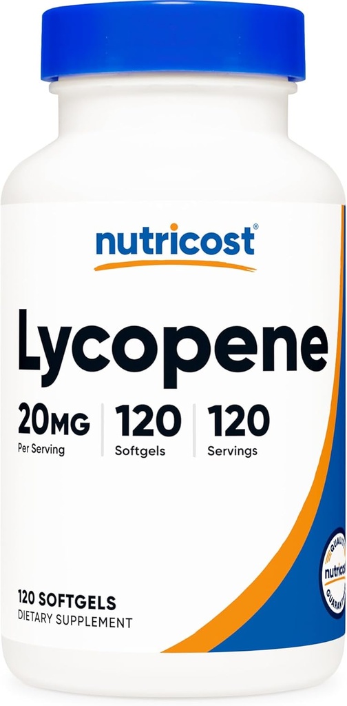 Nutricost Lycopene (20mg) 120 Softgels - Gluten Free, Non- GMO