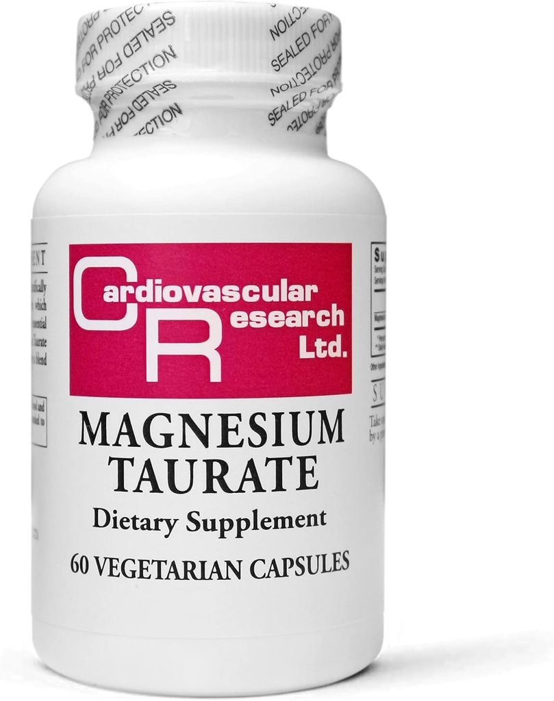 Cardiovascular Research Magnesium Taurate 125 mg, 60 Capsules, Creamy White