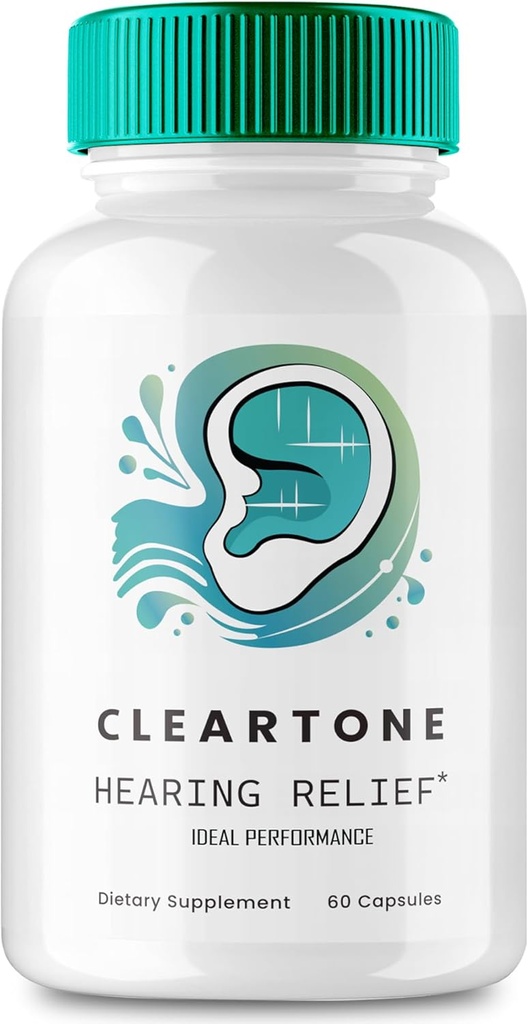 Cleartone Tinnitus Relief til Ringende Øre Kapsler, Cleartone Øre Pills supplement, Clear Tone Tinnitus Behandling, Calming Øre Ringning Relief - Maksimal styrke, Cleartone anmeldelser (60 Kapsler)