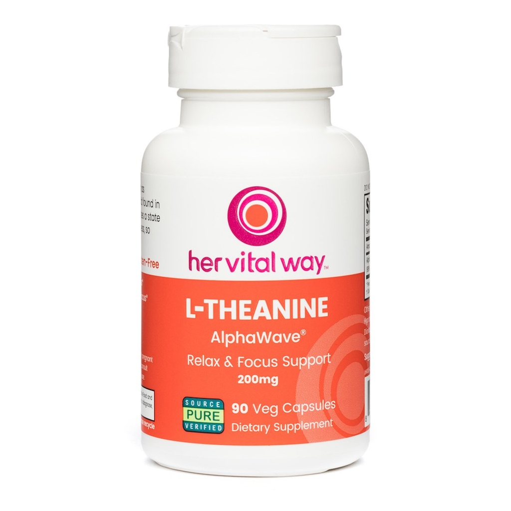 L- Theanine, Extra Strength 200mg Relax & Focus Support, med AlphaWave