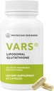 Læge designet VARS Liposomal Glutathione kapsler - Patenteret antioxidant væske Kosttilskud, Anti- Aging, afgiftning, Fortify immunsystem, Energy Management Skin Brightening, 60 tæller