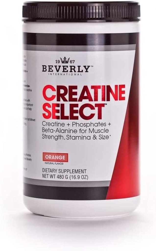 Beverly International Creatine Select med phosphater, 40 Servere. En fejl- bevis Creatin Monohydrat formel. Boost Muskelstørrelse, Styrke, Udholdenhed og Recover. For mænd og kvinder. Smager som Tang