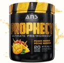 ANS Performance Profecy Pre Workout Powder (20 Servering, 14.5 oz) - Gluten Free Pre- Workout Formel - Energi & Styrke - Sukker Free- Øge Power & Workout Volum (Peach Mango)