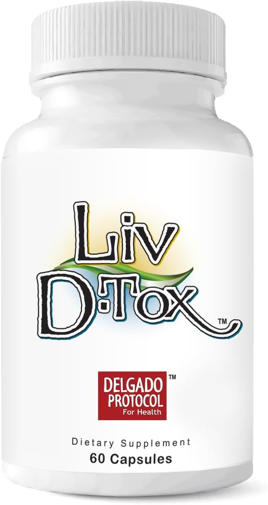 Liv D- Tox - 60 kapsler - Lever Detox og Rense Support Health Supplement, med gurkemeje rodekstrakt, Milk Thrittle, og Asparges