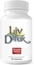 Liv D- Tox - 60 kapsler - Lever Detox og Rense Support Health Supplement, med gurkemeje rodekstrakt, Milk Thrittle, og Asparges