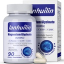 6 - in-1 Magnesiumkompleks, 420mg Pure Magnesiumglycinat, Magnesiumtillæg med GABA, 5 - HTP, L- Theanin, L- Tyrosin, Vegetar & High Absorption, 90 Kapsler