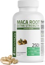 Bronson Maca Root Extra Lepidium Meyenii, non- GMO, 250 vegetariske kapsler