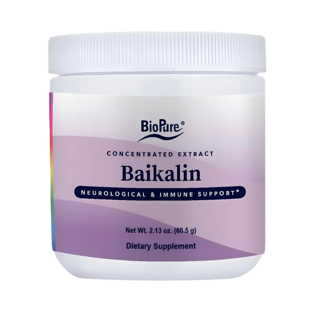 BioPure Baikalin Powder - Baiscalin Herb Uddrag af rødder fra kinesisk Skullcap til støtte Neurologisk, Nervøs, & immunsystem, Stress Management, og hele kroppen balance og wellness - 50g
