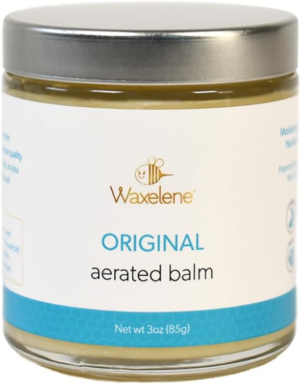 Waxelene Original beluftede Balm, Travel Jar, Organic Multipurpose Salve Petroleum Jelly Alternativ Eksem Dry Følsomme Skin Face Moisturizer