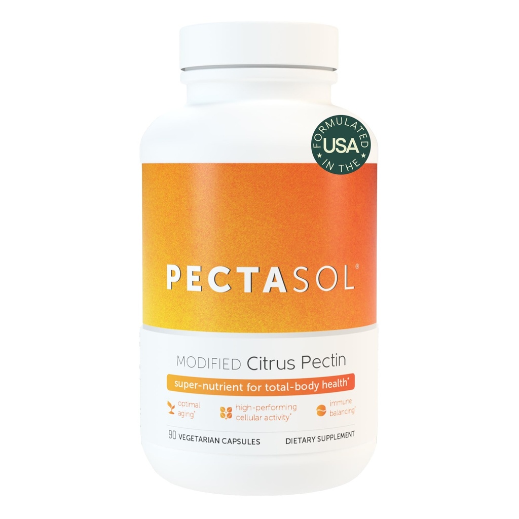 PectaSol Modified Citrus Pectin – 90 Capsules – Total-Body Health Supplement to Support the Heart, Immune System, Inflammation Response & Healthy Aging + Maintain Healthy Galectin-3 Levels