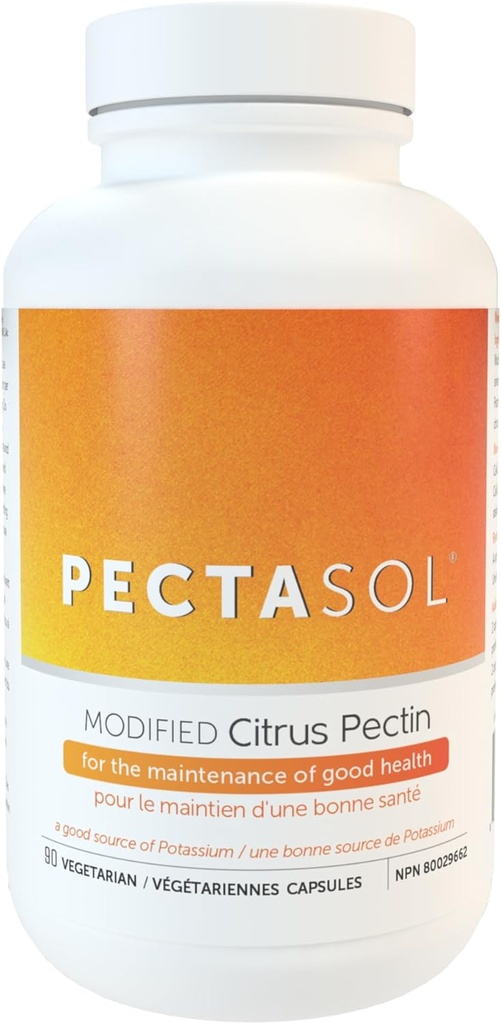 PectaSol Modified Citrus Pectin - 90 kapsler - Total- Body Health Supplement til støtte for hjerte, immunsystem, inflammation respons & sund aldring + bevare sunde Galectin-3 Niveauer