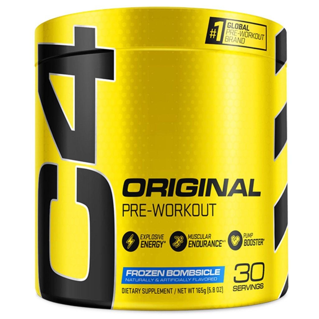 Cellucor C4 Original Pre Workout Pulver Frosne Bombsicle Sukker Gratis Preworkout Energi til mænd og kvinder 150mg Koffein + Beta Alanine + Creatin - 30 Servering (Packaging May Vary)