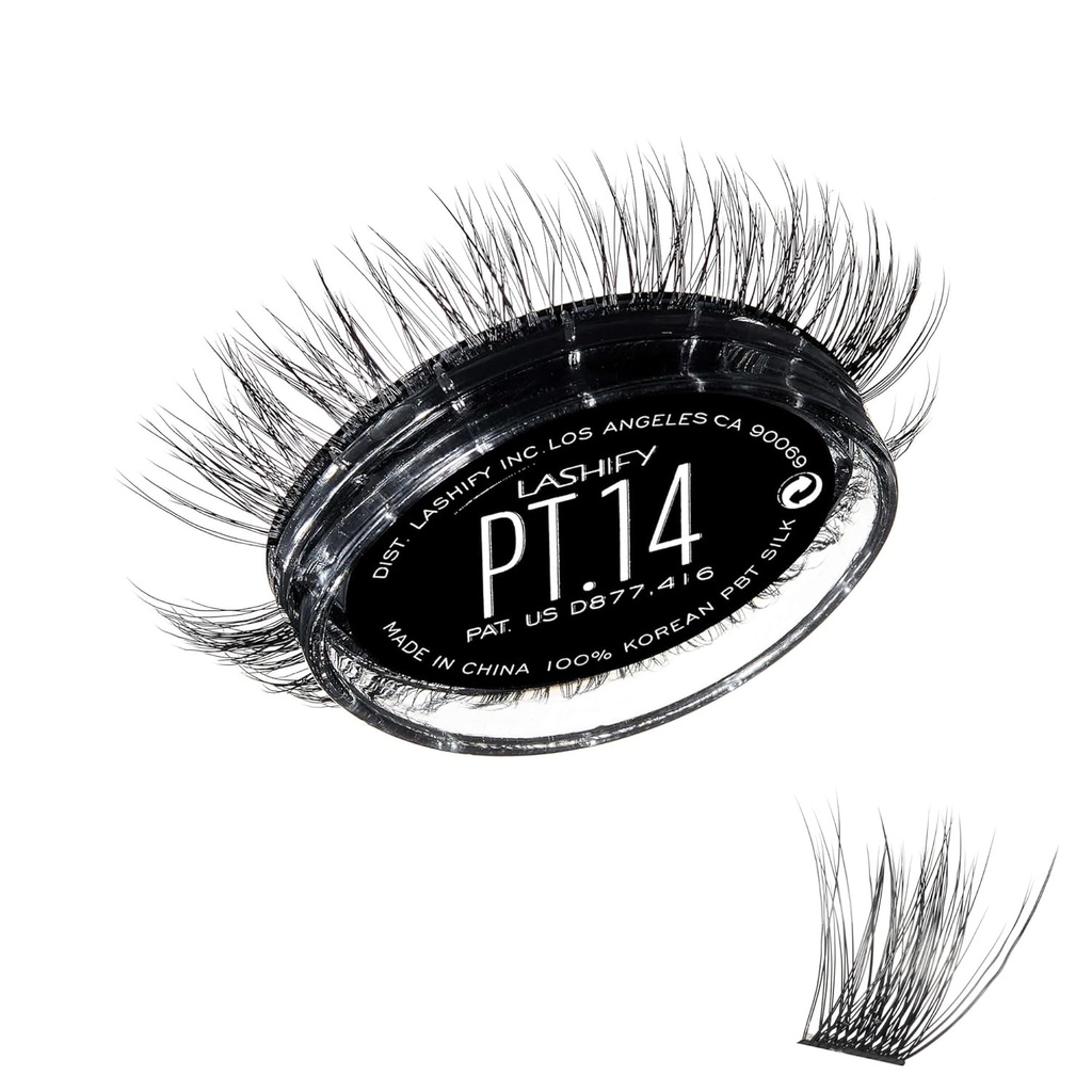 Lashify Prushy Tame 14mm Gossamer Lashers in Black, Easy DY False Lashers for en Volumente endnu stadig Natural Look