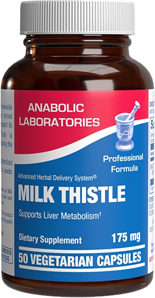 Silymarin Milk Thistle Extract Kapsler - Clinical Milk Thistle Lever Kosttilskud til kvinder & Mænd med Standardized 80% Silymarin til lever Rense Detox Support - Vegan Made in The USA - 50 Serveringer
