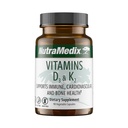 Nutramedicinske vitamin D3 og K2 immunsupporttilskud til kvinder & mænd - Hjælp Support Heart Health - Kan assistere med Calcium Metabolisme (90 kapsler)