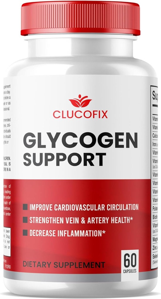 (1 Pack) ClucoFix Glycogen Support Capsules, ClucoFix Glycogen Health & Wellness Multivitamin Support Supplements Pills, ClucoFix Glycogen Pills, ClucoFix Glyco Advanced Formula Support Reviews