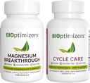 BiOptimizer Magnesium Breakthrough 4.0, (30 kapsler) & Cykelpleje, (45 kapsler) - Naturlig søvn, hjerne, og menstruel Relief Support Bundle