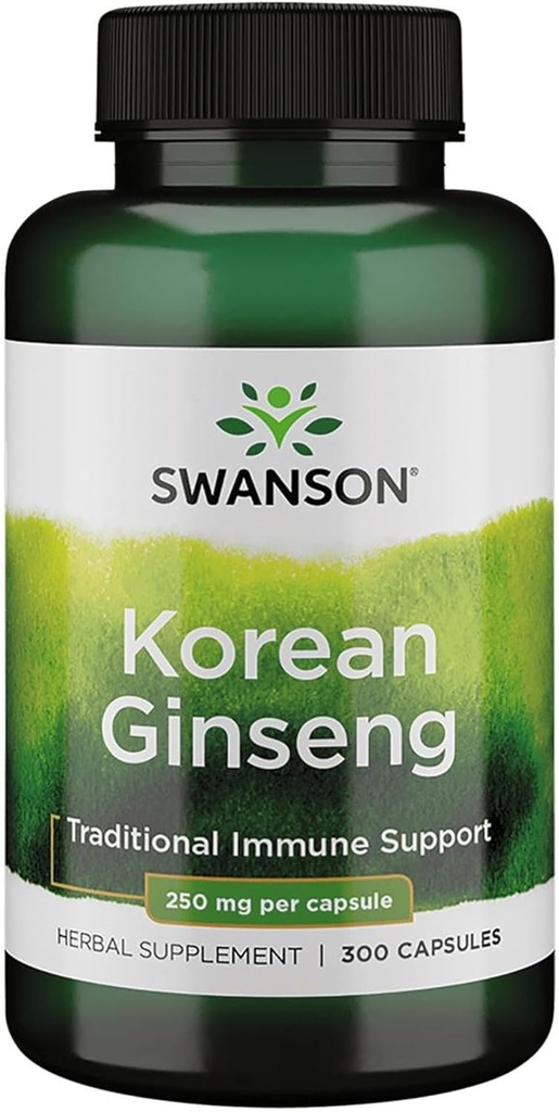 Swanson Koreansk Ginseng 250 Milligram 300 Kapsler