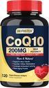 DRFOSTER Coq10 200mg, Coenzym Q10 for Antioxidant & Energy Production, 6X Højere Absorption Cq10 med E-vitamin & PQQ & Black Pepper Extract, Co q 10 Supplement 120 Servere