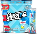 GHOST Hydration Pakninger, Sonic Ocean Water, 24 sticks, Electrolyte Powder - Drik mix supplement med magnesium, kalium, calcium, C-vitamin - Vegan, fri for soja, sukker og gluten