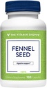 The Vitamin Shoppe Fennel Seed 480MG (Foeniculum Vulgare Seed), Urtetilskud til fordøjelsesstøtte & intestinal sundhed (100 kapsler)