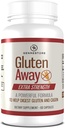 Gluten Away Kosttilskud - Ekstra styrke fordøjelsesmiddel Enzyme Sundhed Gluten & Casein, mindre fordøjelse Release Protein Aminosyre i blodbanen for mænd og kvinder - 60 kapsler.