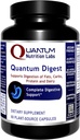 Quantum Nutrition Labs Quantum Digest - Digestive Health Enzymes for kvinder og mænd, fordøjelsesstøtte til Gut Health, Fuldt aktive Vegan Enzyme piller - 60 Vegetariske kapsler