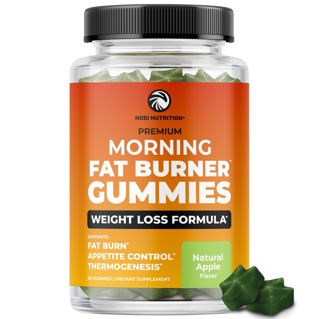 Morgen Fat Burner Gummy Gummees 124; Vægttab for kvinder & Mænd Gumme124; Termogen Belly Fat Burner med grøn te, Garcinia, Green Coffee Bean & Mere Budgel 124; Appetite Suppressant & Metabolisme Booster Gummies