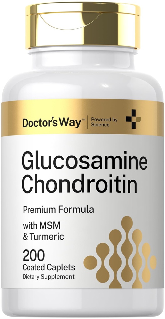 Doctor 's Way Glucosamin Chondroitin MSM Turmeric MSM 124; 200 Caplets - 124; Advanced Support Complex - 124; Non- GMO, Gluten Free Supplement