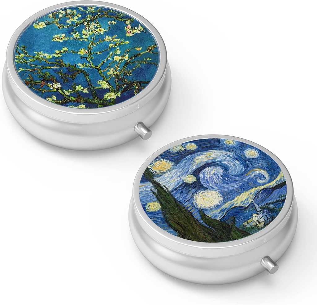 Pill Box 3 Segment Lille Pill Case, Portable for Pocket eller Purse Pill Organizer Pill Container Holder til at holde vitaminer, medicin, fiskeolie og kosttilskud (2PCS)