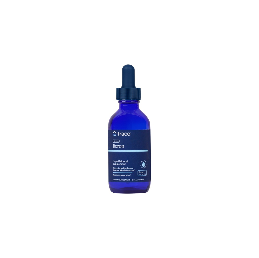 Trace Minerals Ionic Boron - Flydende Ionic Boron supplement til daglig sundhedsstøtte - Ben, Muscle & Connective Tissue Support - Sund Mindset - Vegan & Gluten- Free - 2 fl oz (48 Servere)
